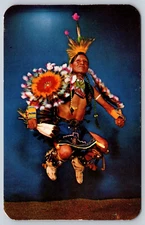Postcard Indian War Dancer Photo Ray Manley