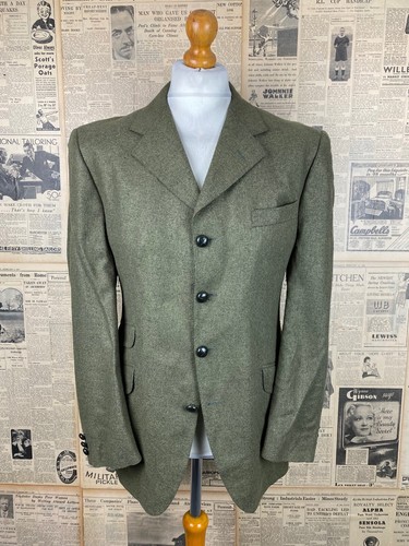 green tweed jacket size 