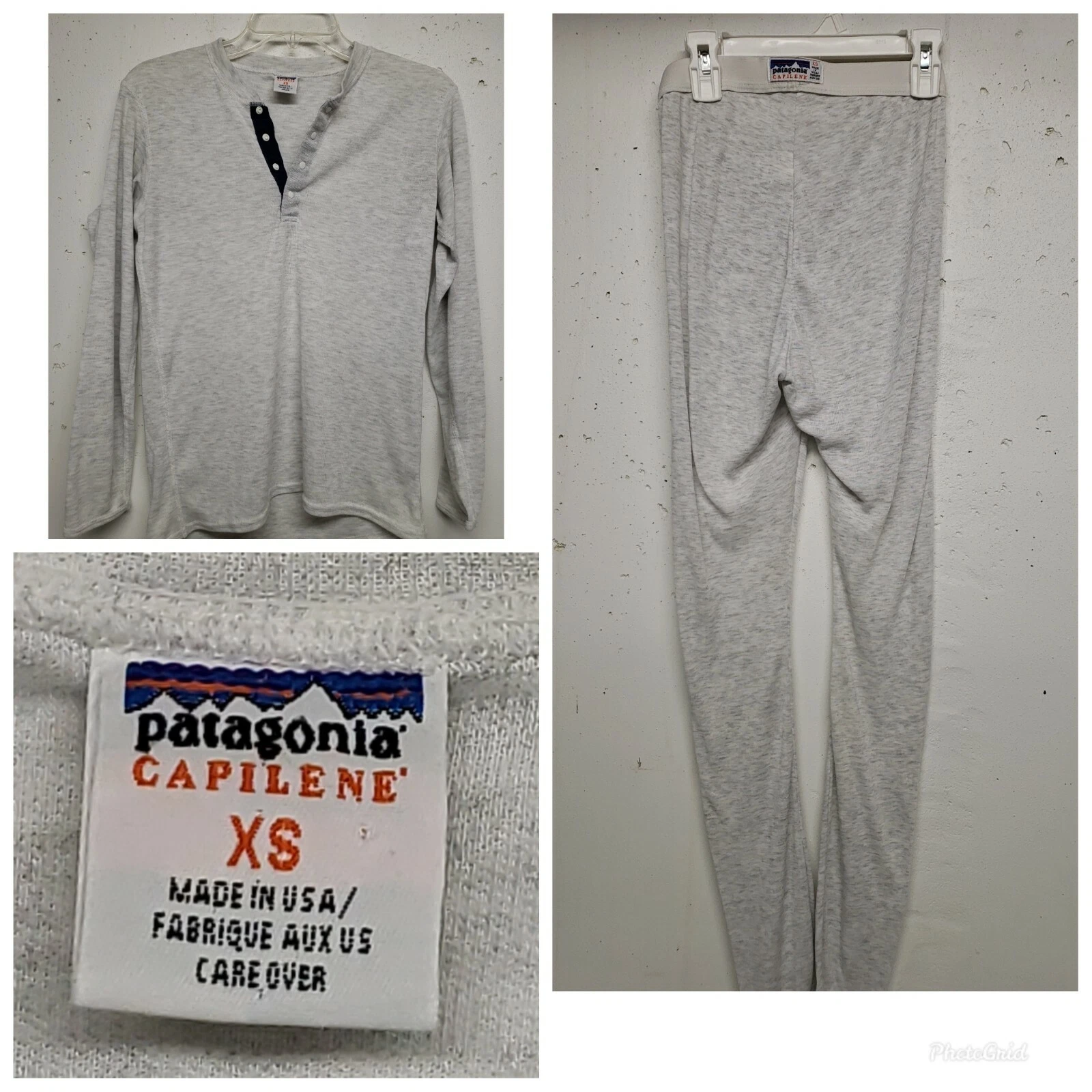 VTG 90s Patagonia Capilene Base Layer Shirt / Pants Men's size XS