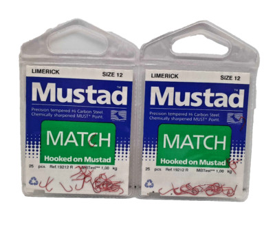 2 Beutel à 25 Stück - Ami MUSTAD Match - Ref. 19212R - Größe 12 - FG576