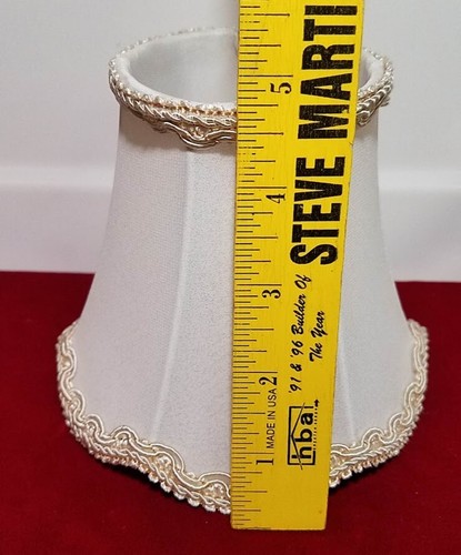 Vintage Victorian Ivory Beaded Miniature Clip On Lamp Shade 5” - Picture 7 of 7