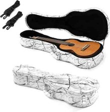 Ukulele Hard Case, Tenor Ukulele Case, 26 Inch Arched Top Marble Pattern Leat