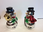Mercury Glass Snowmen Salt and Pepper Shakers — photo 3