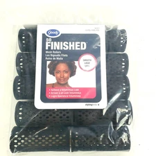 Goody Women's Mesh Rollers & Pins So Finished 10 Piece Black Voluminous Look New