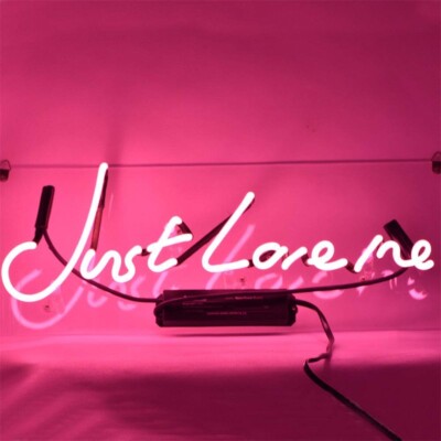 20''x8'' Just Love Me Acrylic Neon Sign Light Lamp Handmade Display Decor QL