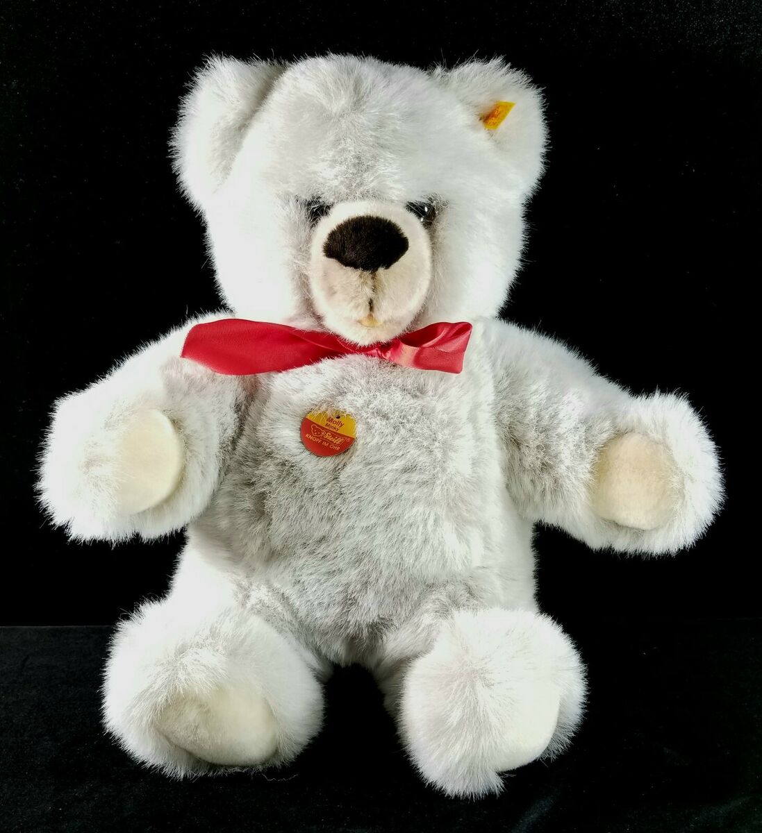 1989 To 1990 Steiff Grey Molly Minky Bear 16 Inch Plush Toy 1989 To 1990 Steiff Grey Molly Minky Bear 16 Inch Plush Toy