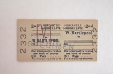 Railway Ticket BRB BLANK to W. Hartlepool 2nd