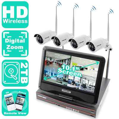 Crystal Vision All-in-One HD 4CH Wireless System w/ 10.1'' Built in Screen&Camera