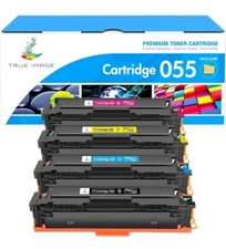 #1426 True Image 055 Toner Cartridge Set For Canon Printer B,C,M,Y