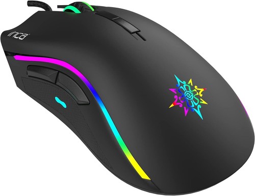 INCA 6400 Dpi ANAHITA RGB 7 Tasten Professionelle Gaming Maus schwarz LED Licht - Bild 2 von 5