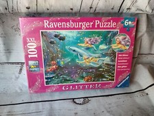 Ravensburger little mermaid glitter puzzle 100 XXL new in box ocean puzzle