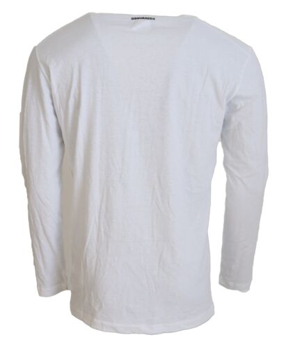 DSQUARED2 Pullover weiß Baumwolle Leinen Langarm Pullover IT46/US36/S 560usd - Bild 3 von 6