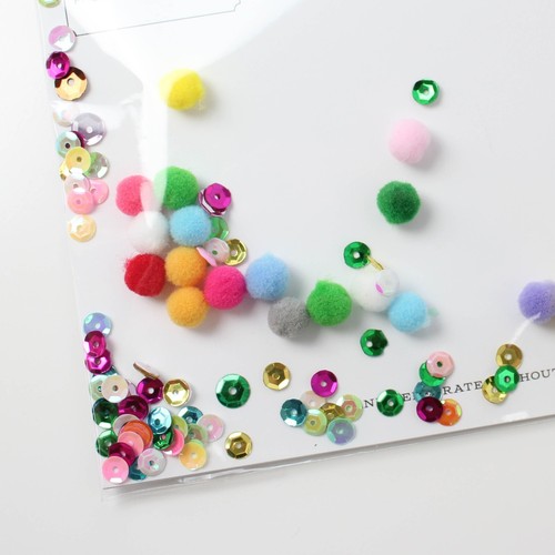 Grußkarte mit viel Konfetti und Pompoms, Confettigram - Bild 5 von 6