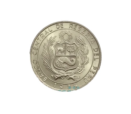 1975 Japan 5 Five Yen Heisei AU Almost Uncirculated Holed Actual