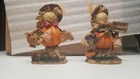 2 - 6 1/2" x 4 1/2" x 2 1/2" Resin Scarecrow Thanksgiving Table Decoration — photo 1