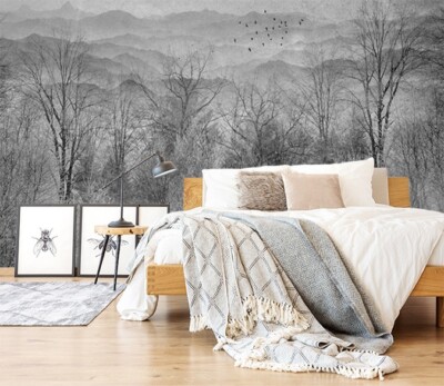 3D Grey Branches G1846 Wallpaper Wall Murals Removable Self-adhesive Honey