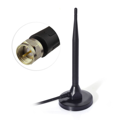 Indoor Omni 5dBi TV Antenna Magnetic Base DTMB DVB-T2 Set-top Box with 5M Cable