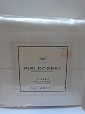 Fieldcrest Classic White 300TC. KING Flat Sheet 100% Pima Cotton NEW 2005