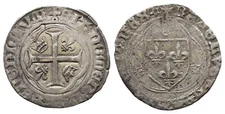 France Charles VIII 1483-1498 Blanc Coin Coin France (F393)