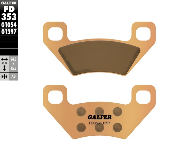 BremsbeläGe Set Galfer 2X FD353G1397 Sinter-Metall Quads Vorne 6,9Mm FüR Kymco-image