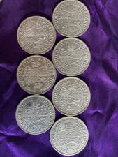 WWII Commemorative Collection of Silver Half Crown Coins dated 1939 - 1945   98g