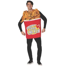 Bucket Of Fried Chicken Costume - Rasta Imposta