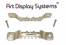 Art Display Systems Small ZP Sawtooth Hanger with Nails   Pro Quality   100 Pack