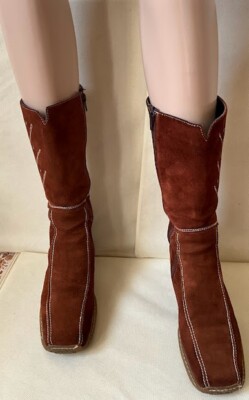 Winter Wildleder Boots Woman, Farbe brown, IT 41 US 10 UK 8 Winterstiefel Damen