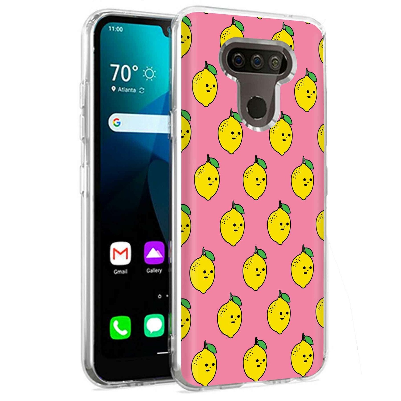 Phone Case for LG Harmony 4,Xpression Plus 3,K40S, Lemon MaMa Pink Print-image
