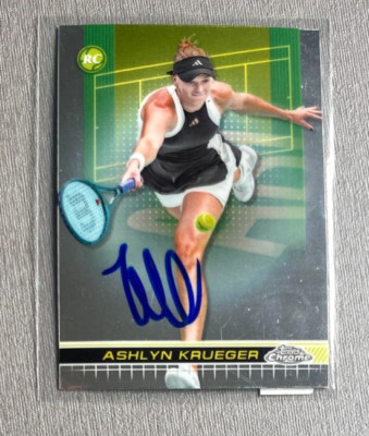 ONS JABEUR Tennis In-person signed Topps Chrome 6.5x9 Autogramm