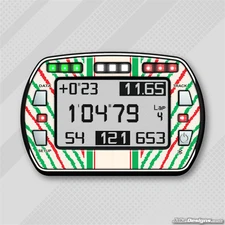 TONYKART 2015 401 STYLE GEL STICKER FOR ALFANO PRO III EVO LAP TIMER - KARTING
