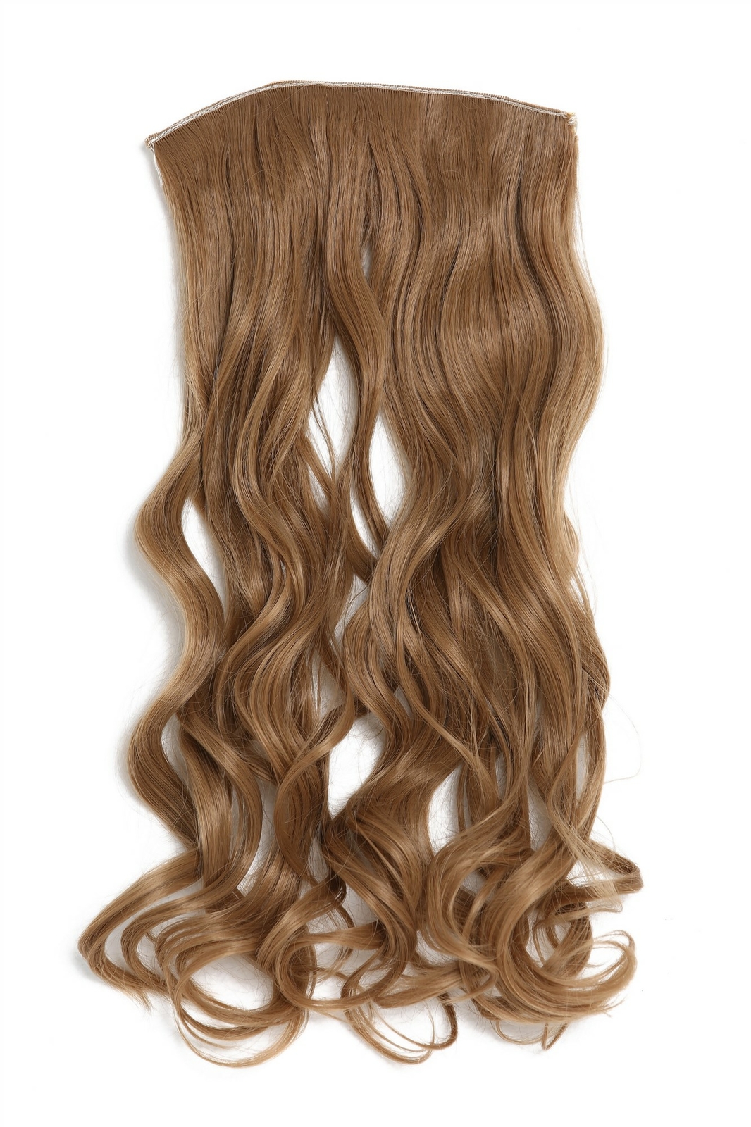 Hair Piece Clip-In Extension 5 Clips Wide Wavy Long Dark Blonde 50 CM