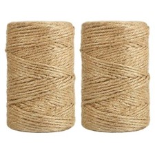 2-Pack 328ft 3mm Natural Jute Twine Strong for Plants Crafts Gift Wrapping