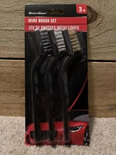 3 Piece Mini Steel Wire Brush Set Detailing Metal Paint Rust Remover