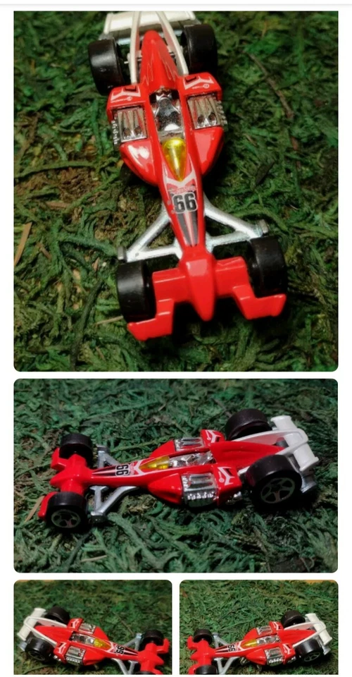 Paquete de 6 llantas Hot Wheels Stunt Team #3 Difícil de encontrar rojas y Nitro Scorcher rojo instalación de prueba Foto 4 de 4