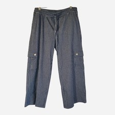 Rafaella Women's White and Blue Trousers