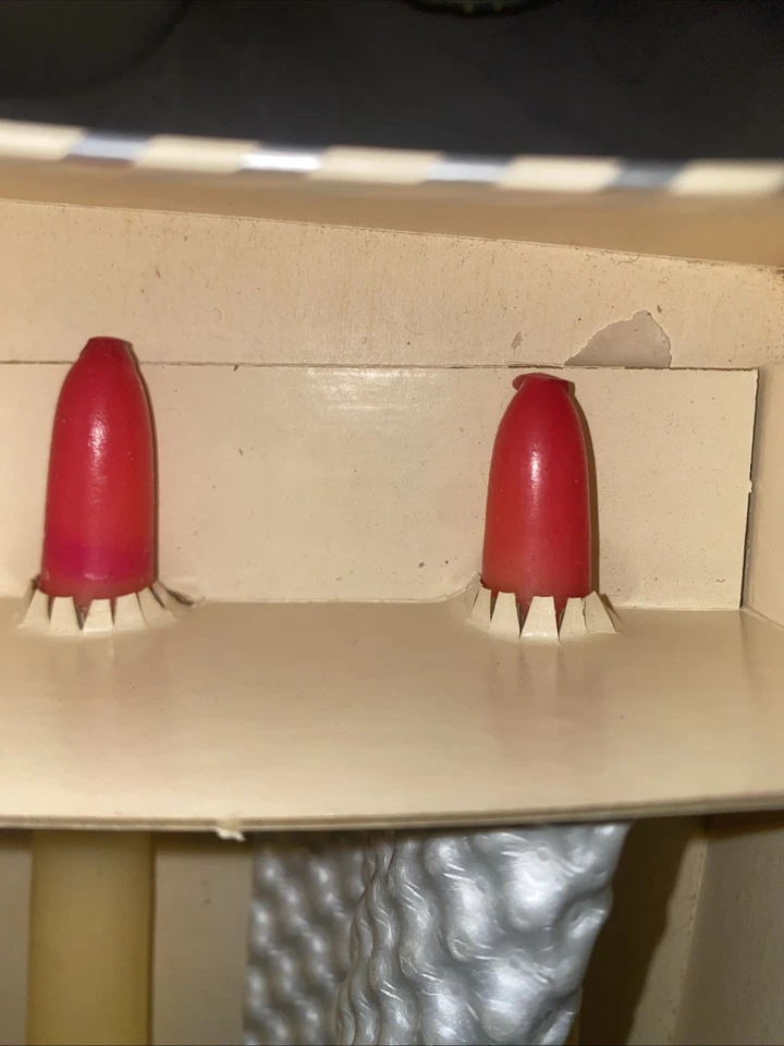 Vintage Wax 3D Roses hand-made Buttercup wax candles Town & country folk art - Image 4 of 4