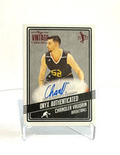 ON-CARD RC Auto #'d /50! Chandler Vaudrin 2021-22 Onyx Vintage Blue Auto #'d /50