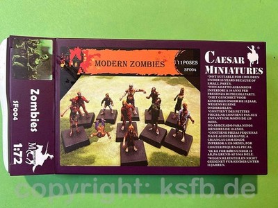 1:72 Caesar SF004 Fantasy Endzeit moderne Zombies Frauen Männer Zivilisten
