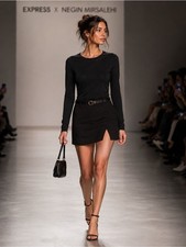 Express x Negin Mirsalehi Black Bodysuit XXS ...