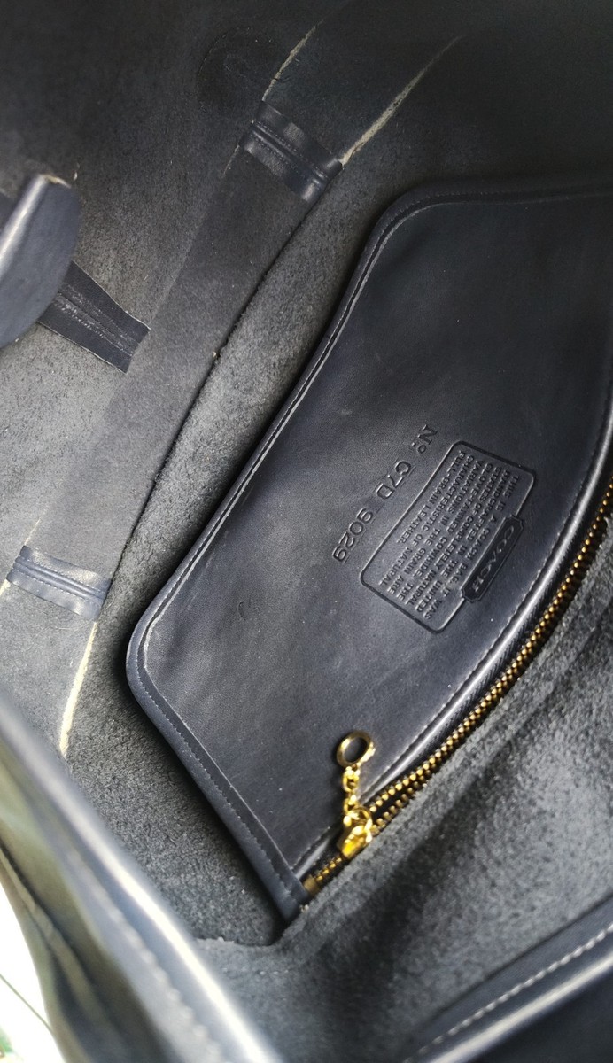 Coach 9029 Vintage Navy Blue Leather Ergo Flap Leather Shoulder