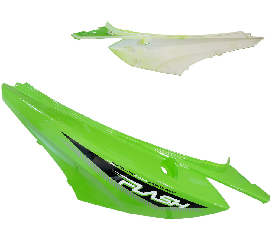 Boîtier arrière gauche vert Flash 50 carénage ABS premium - 2