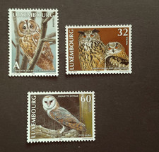 1999 WILDLIFE BIRDS OWLS SET VF MNH LUXEMBURG LUXEMBOURG