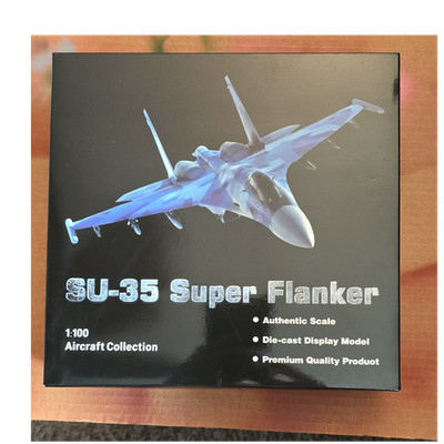 SU-35 Super Flanker 1:100 Die-Cast Display Model Aircraft w/ Stand