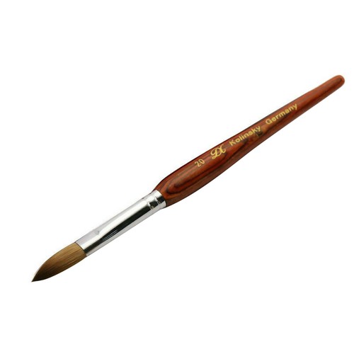 1*Kolinsky Sable RED WOOD Acrylic Nail Brush Nail Art Set Size 2#+4#+6#+8#+10# - Picture 15 of 29