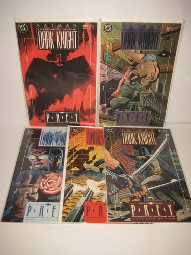 vintage Dark Knight Batman Prey 1990s DC Comics Parts 1 - 5 # 11 12 13 14 15