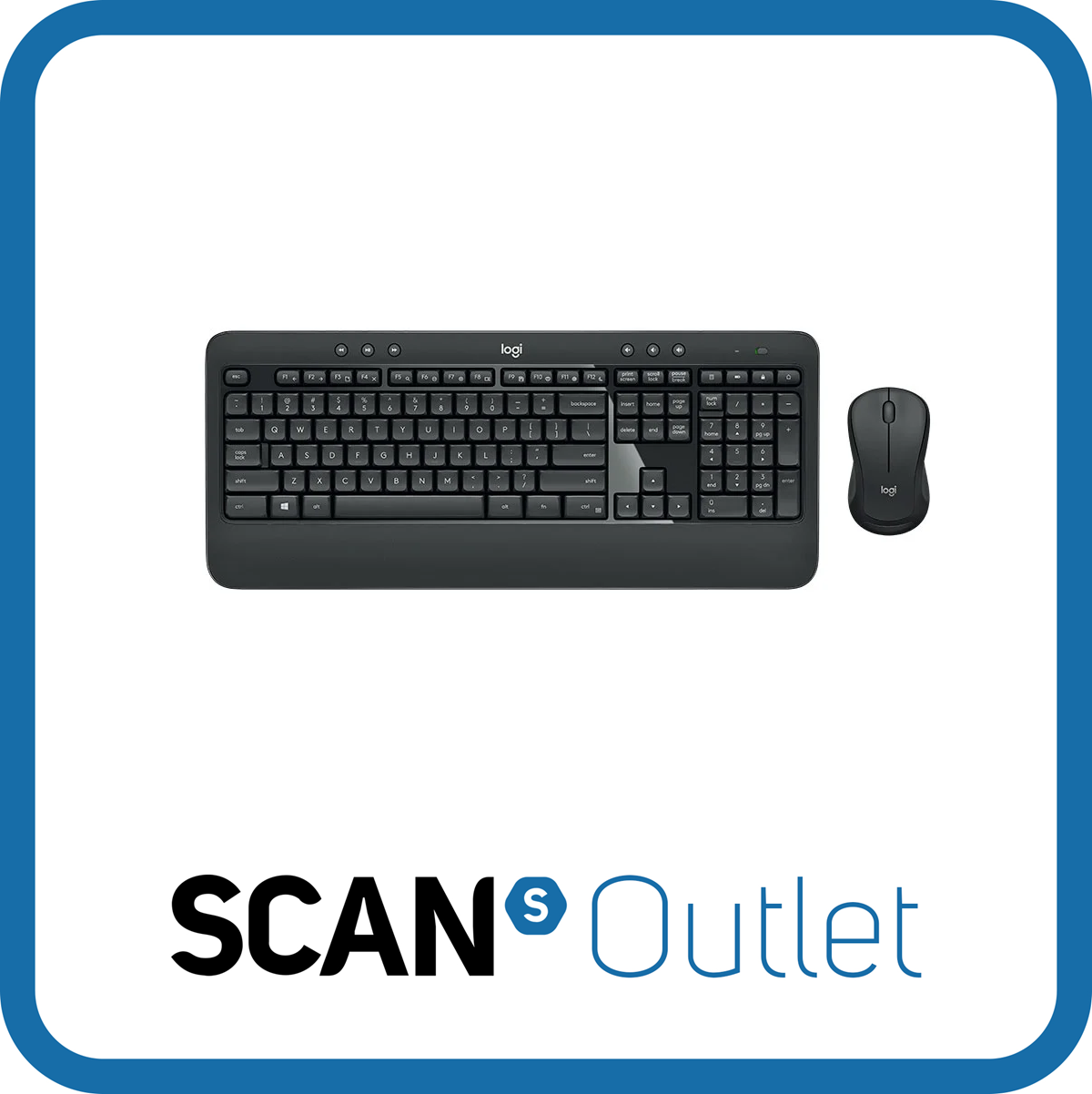 Logitech MK540 Advanced RF Wireless QWERTY UK English Keyboard and Mouse, Black