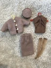 Vintage Homemade Barbie Secretary Set - Wool Skirt Jacket Blouse Hat MINT