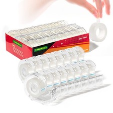 Clear Tape, Transparent, Gift Wrapping Tape for Home School Office Supplies 7...