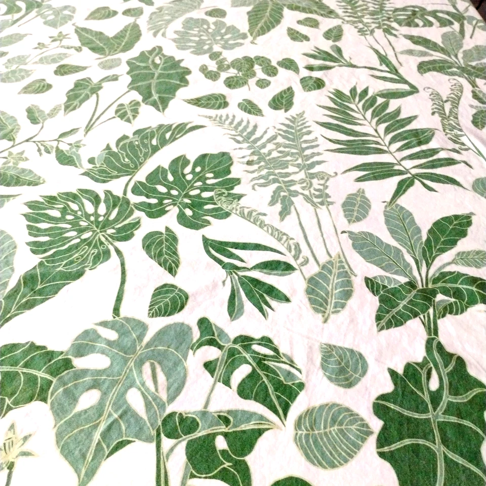 Urban Outfitters UO пододеяльник полный/двойной размер белый с зелеными растениями 80 x 86 - Изображение 4 из 4